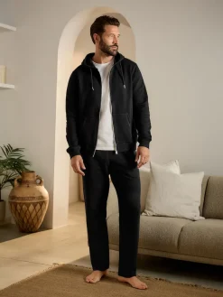 Outlet Next - Jogging ouvert lourd à dos brosse Noir