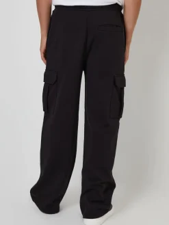 Threadbare Noir - Joggings cargo Jambe large