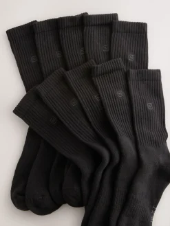 Sale Next Noir - Lot de 10 chaussettes de sport à semelle rembourrée
