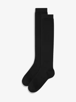 Best Next Noir - Lot de 2 paires de chaussettes hauteur genou en modal