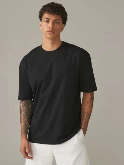 Online Next Noir - Lot de 5 t-shirts Essential en coton décontracté