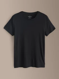 Next Noir - Lot de 2 t-shirts Signature TENCEL™ Lyocell|Homme Vêtements Détente|Sous-Vêtements