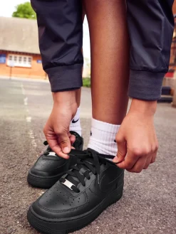 New Nike - Youth Air Force 1 Trainers Noir