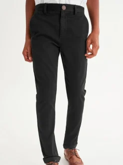 Next - Pantalon chino extensible (3-17ans) Noir