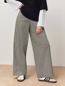 Sale Next Noir - Pantalons Jambe large Vichy