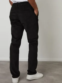 New Threadbare Noir - Pantalons coupe droite en velours côtelé extensible