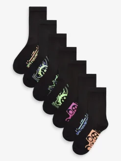 Hot Next - Paquet de chaussettes en coton riche 7 Noir