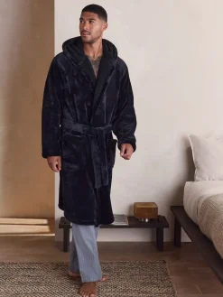 Next Noir - Robe de toilette Depolaire|Homme Vêtements Détente|Robes De Chambre Et Peignoirs