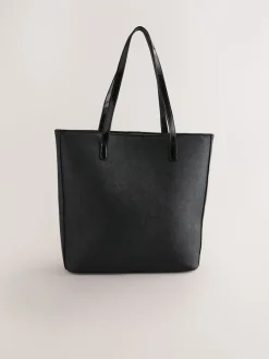 Baker by Ted Baker Noir - Sac cabas en PU en relief| Vêtements Pour L'École|Sacs