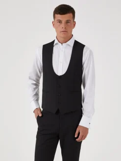 Best Skopes Noir - Milan Scoop Coupe ajustée Costume Gilet