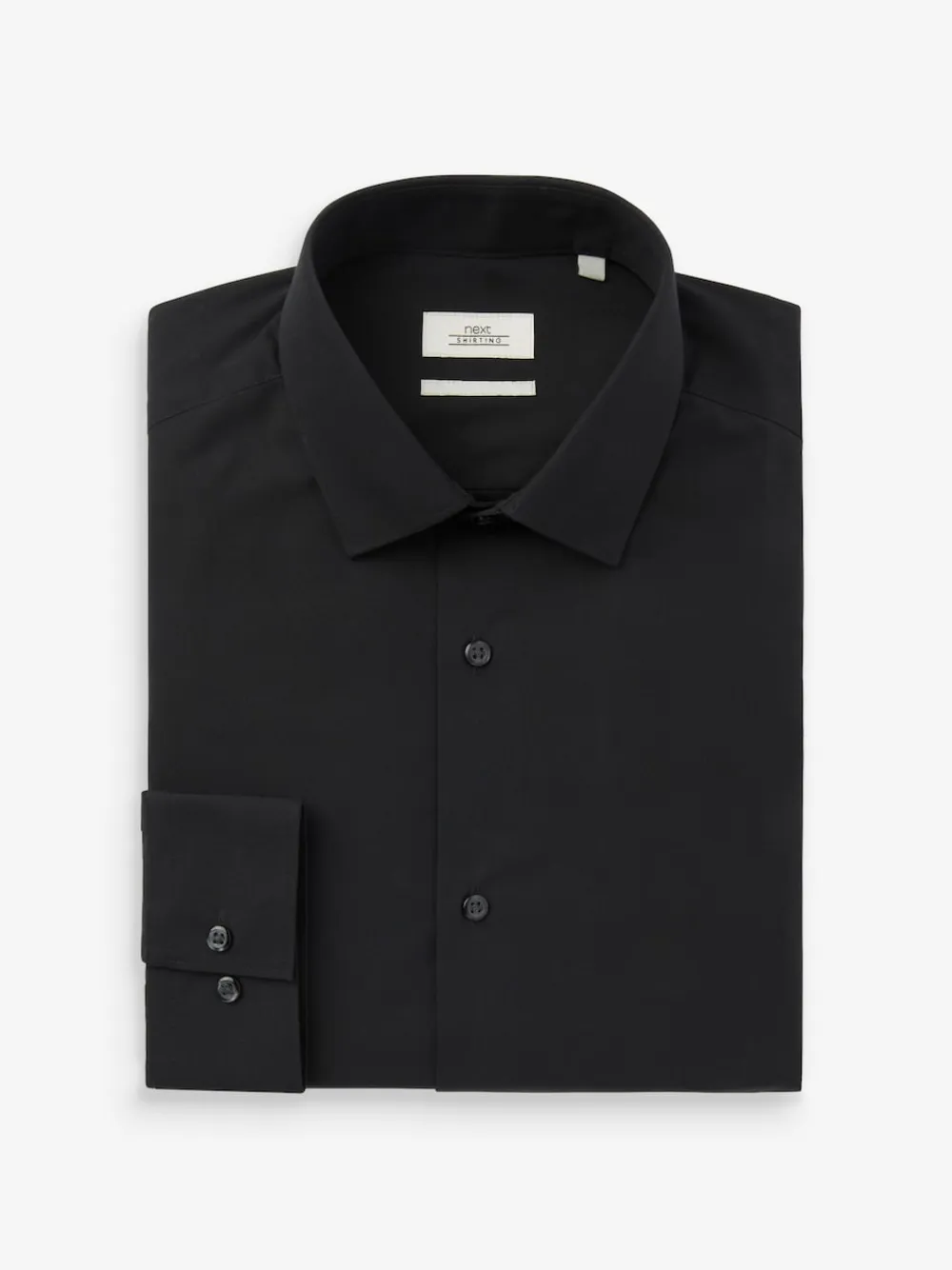 Best Next Noir - Slim Fit (Slim Fit) - Chemises intelligentes faciles d’entretien à poignets simples