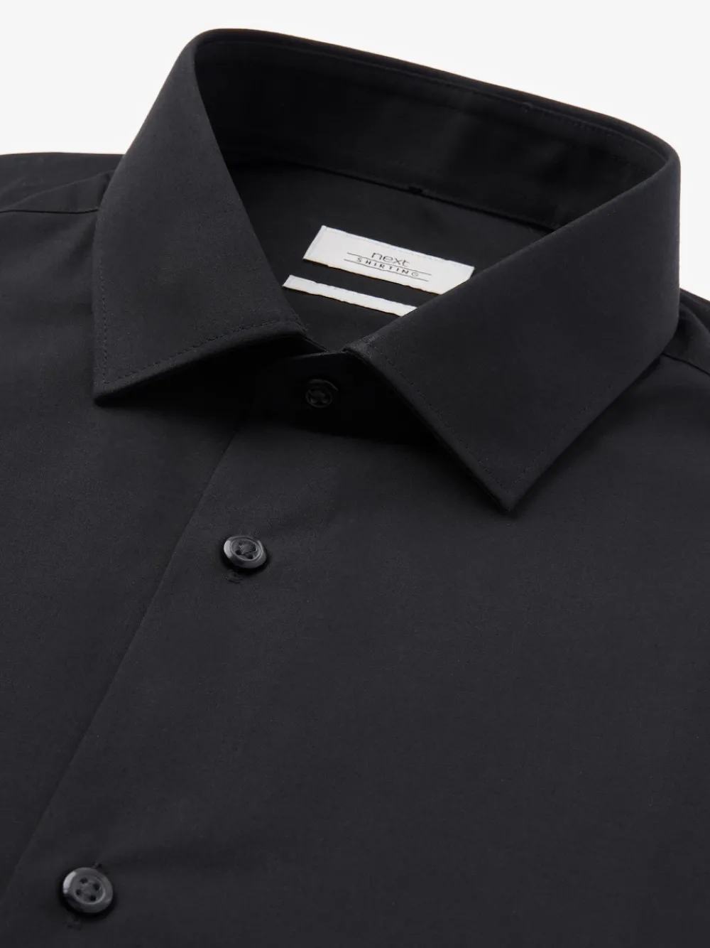 Best Next Noir - Slim Fit (Slim Fit) - Chemises intelligentes faciles d’entretien à poignets simples