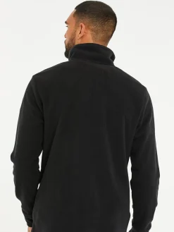 Outlet Threadbare Noir - Sweat-shirt en polaire matelassée quart de zip