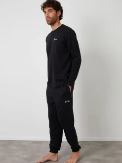 Threadbare Noir - Sweat-shirts & Joggings Lounge 2 Pièces Ensemble|Homme Vêtements Détente