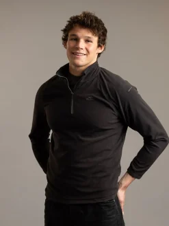 Trespass Noir - Zippé au quart en polaire Blackford Micro|Homme Manteaux Et Vestes|Sweats Et Sweats À Capuche