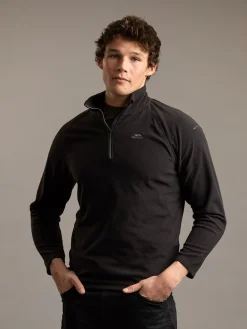Trespass Noir - Zippé au quart en polaire Blackford Micro|Homme Manteaux Et Vestes|Sweats Et Sweats À Capuche