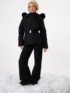 New Threadbare Noir - Veste de ski rembourré Ceinturé