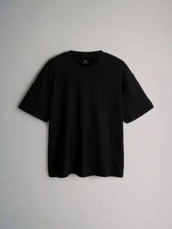 The Set Noir gris blanc - lot de 4 t-shirts en coton à manches courtes|Homme Vêtements Détente