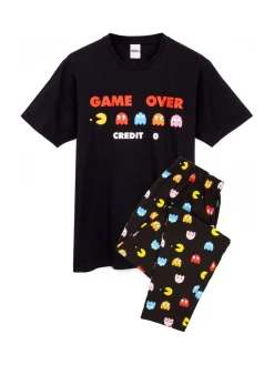 Vanilla Underground Noir motif Pacman - Pyjama long|Homme Vêtements Détente|Pyjamas