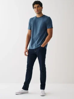 Online Next - Ajustement régulier - Lot de t-shirts essentiels en coton 6 Noir/ardoise/Gris chiné/Blanc/bleu marine/Bleu