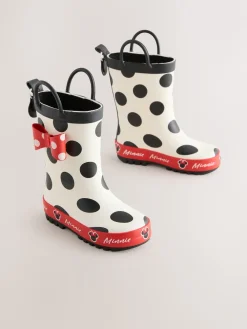 Clearance Next Noir/Blanc/Rouge - Bottes de pluie à poignée Minnie Mouse