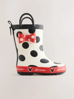 Clearance Next Noir/Blanc/Rouge - Bottes de pluie à poignée Minnie Mouse