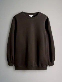 Sale The Set Noir/chocolat - lot de 2 Sweat-shirts longs à Col rond