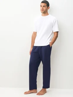 Next Noir/Marine - Ouvert - Lot de 2 pantalons de jogging ouverts Loopback Soft Touch|Homme Vêtements Détente|Pyjamas