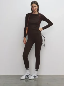Clearance The Set Noir/Marron Chocolat/Kaki - lot de 3 leggings côtelés actifs