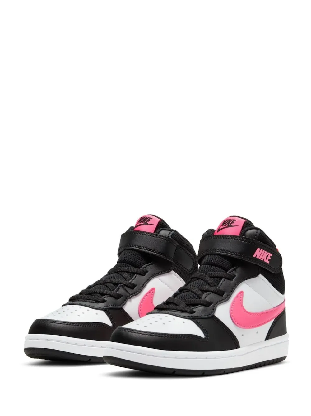 Clearance Nike - Junior Court Borough Mid Trainers Noir/Rose