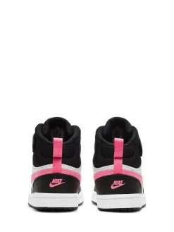 Clearance Nike - Junior Court Borough Mid Trainers Noir/Rose