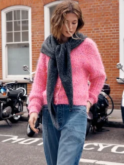 Sale Next Néppy rose vif - Cardigan Texture duveteux à col en V