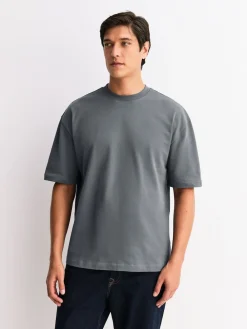 Clearance Next Orange/Gris/Vert/Bleu marine/Rouge - Lot de 5 t-shirts épais à coupe décontractée