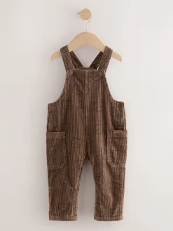 Clearance Next Ours Marron Imprimé - Salopette en velours côtelé (3mths-7yrs)