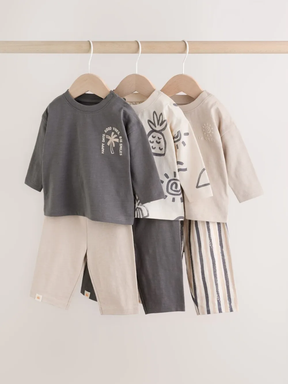 Best Next Palmier monochrome - Ensemble 6 Pieces Haut & Leggings BÉBÉ (0mois-3ans)