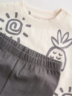 Best Next Palmier monochrome - Ensemble 6 Pieces Haut & Leggings BÉBÉ (0mois-3ans)
