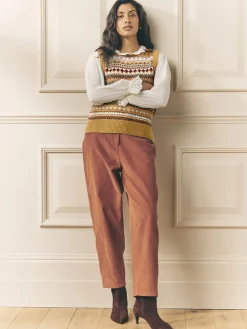 Hot Laura Ashley Pantalon léger décontracté en velours côtelé