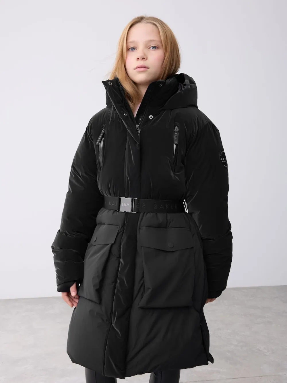 Best Baker by Ted Baker Parka longue imperméable à ceinture noire rembourrée