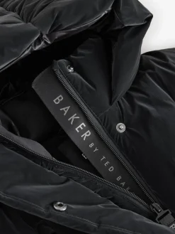 Best Baker by Ted Baker Parka longue imperméable à ceinture noire rembourrée