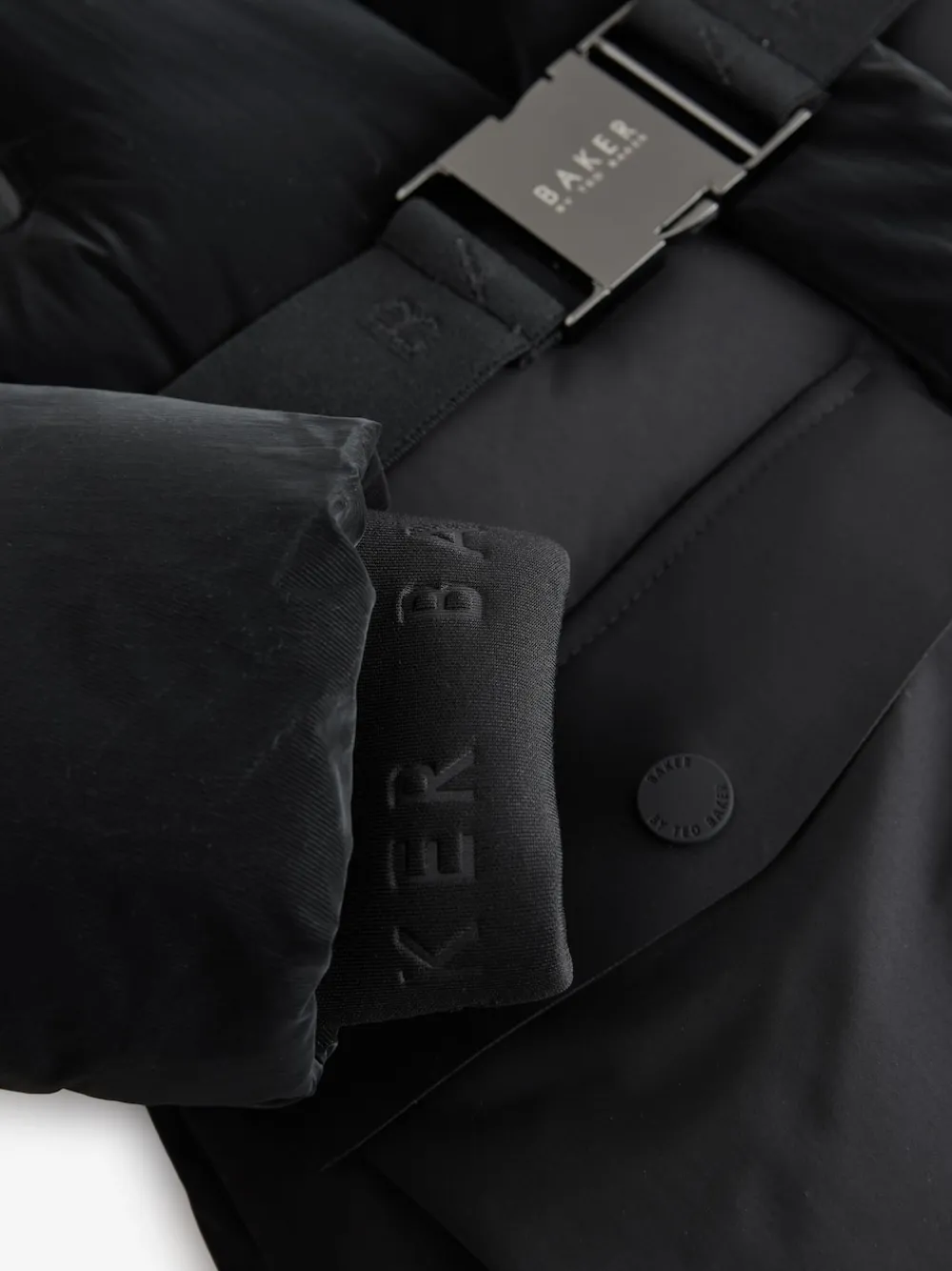 Best Baker by Ted Baker Parka longue imperméable à ceinture noire rembourrée