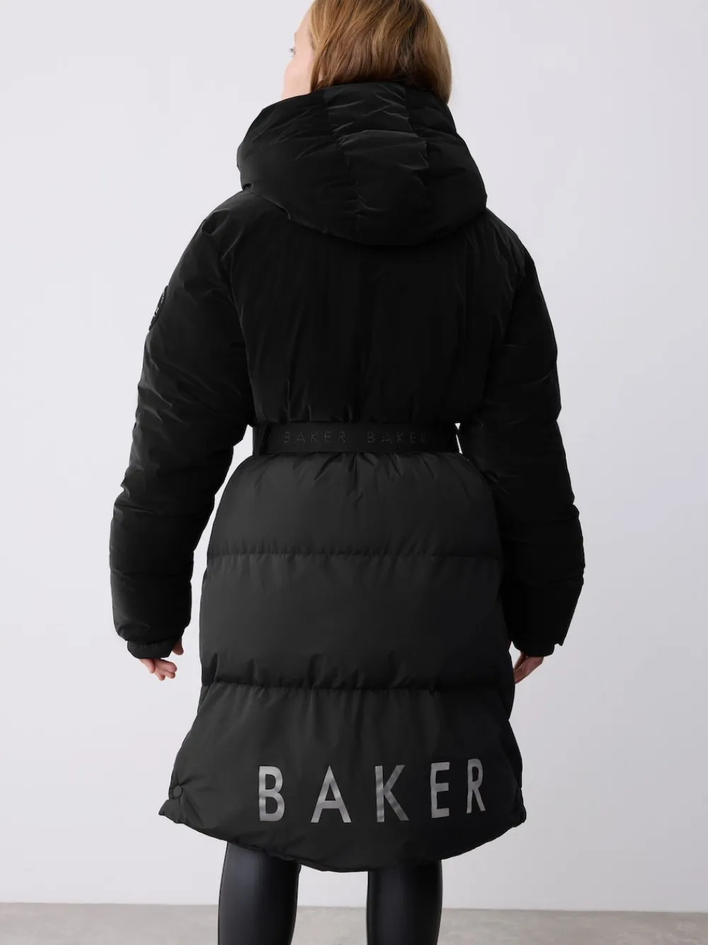 Best Baker by Ted Baker Parka longue imperméable à ceinture noire rembourrée