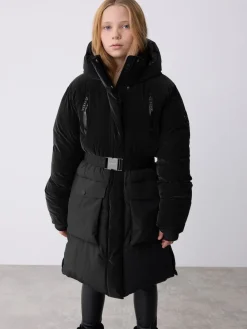 Best Baker by Ted Baker Parka longue imperméable à ceinture noire rembourrée