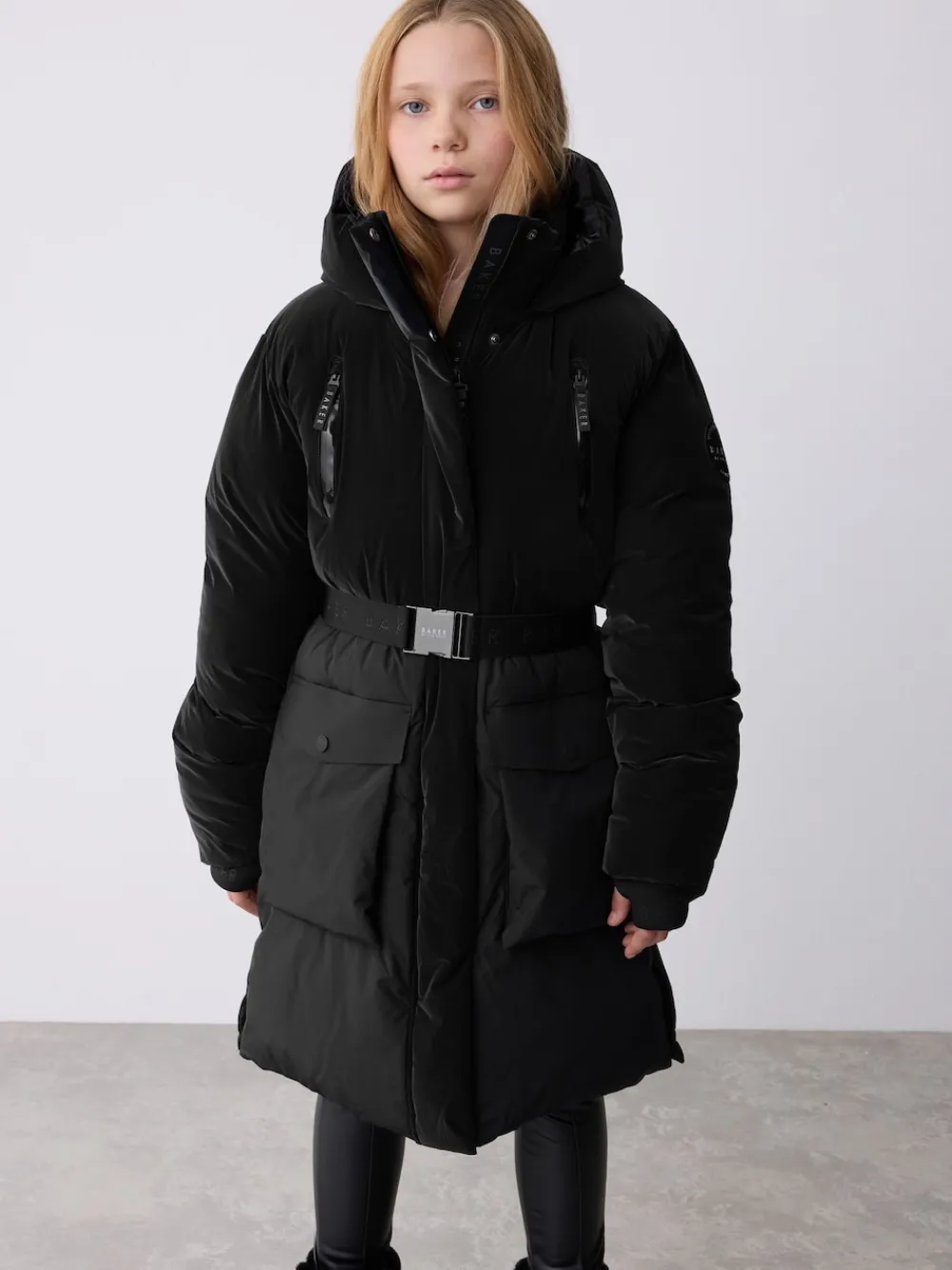 Best Baker by Ted Baker Parka longue imperméable à ceinture noire rembourrée