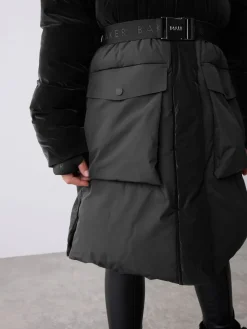 Best Baker by Ted Baker Parka longue imperméable à ceinture noire rembourrée