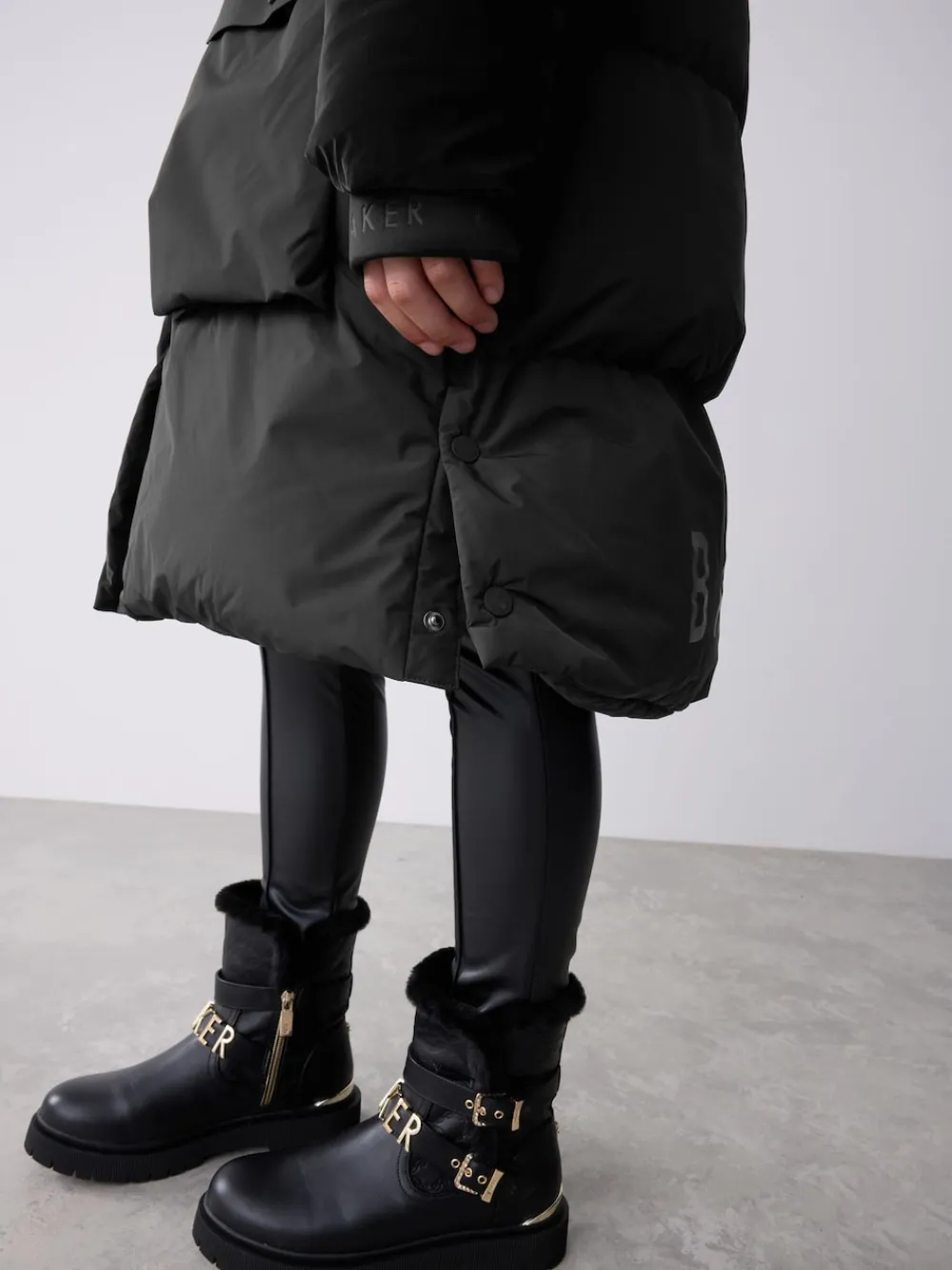 Best Baker by Ted Baker Parka longue imperméable à ceinture noire rembourrée