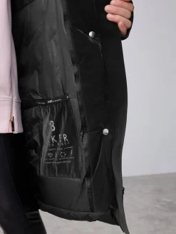 Best Baker by Ted Baker Parka longue imperméable à ceinture noire rembourrée