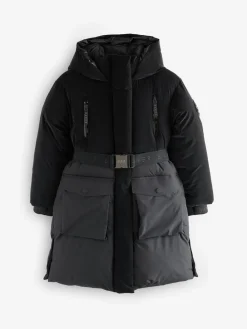 Best Baker by Ted Baker Parka longue imperméable à ceinture noire rembourrée