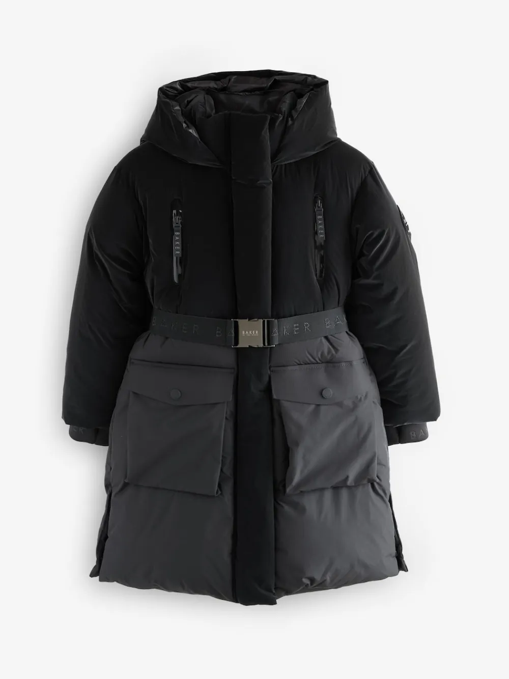 Best Baker by Ted Baker Parka longue imperméable à ceinture noire rembourrée