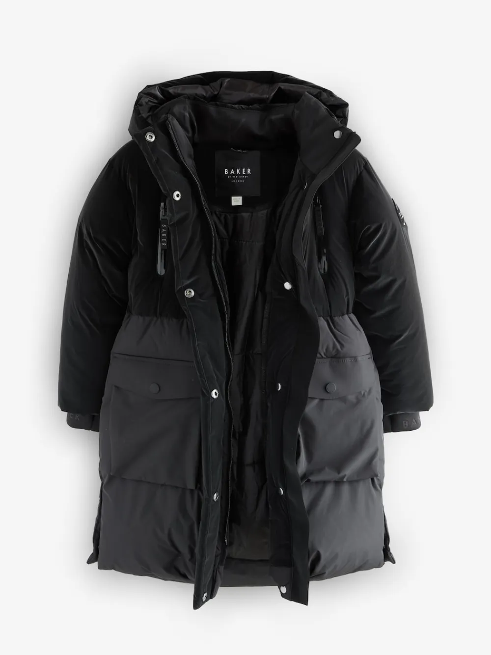 Best Baker by Ted Baker Parka longue imperméable à ceinture noire rembourrée