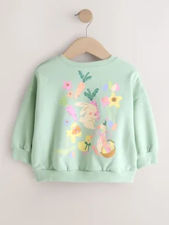 Best Next - Sweat à col ras du cou (3mths-7yrs) Pâques vert